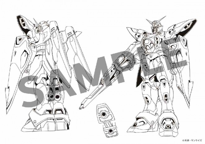 Official visual featuring Duo Maxwell and Gundam Deathscythe Hell from Mobile Suit Gundam Wing’s 30th anniversary project.